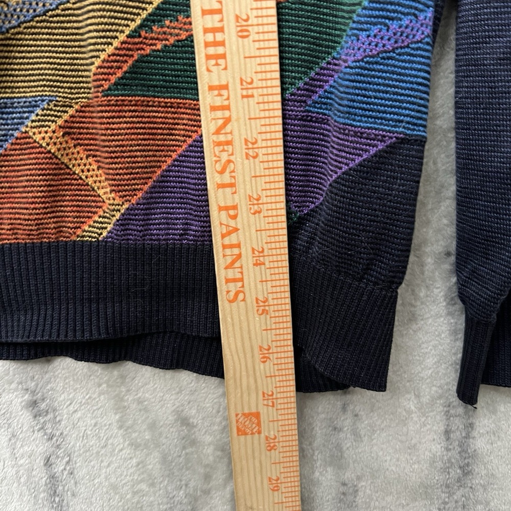 St Croix Sweater Mens M Knit Crewneck Abstract USA Made Geometric Colorful Coogi - Picture 5 of 7